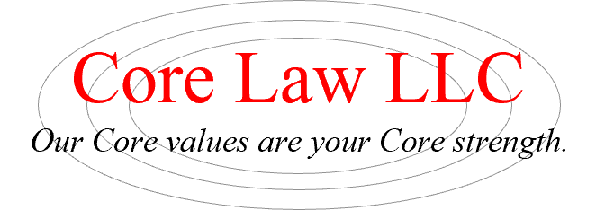 Core Law LLC logo and motto